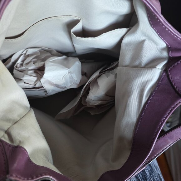 NWOT COACH F17092 Madison Lynn Pleated Soho Carryall Tote Vibrant Purple - Picture 15 of 17
